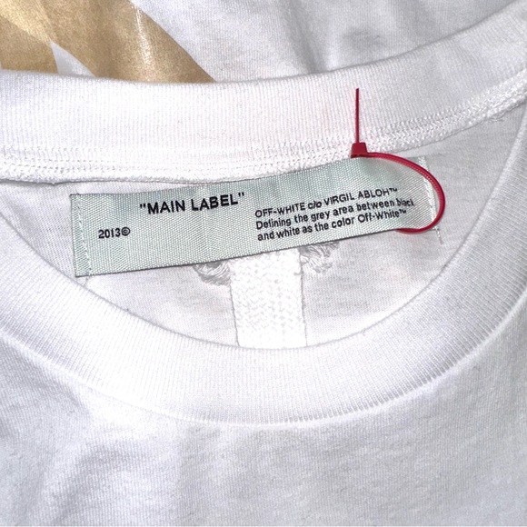 Main Label Off-White Slim Fit Tape Arrows T-shirt Men’s Small - Picture 5 of 6